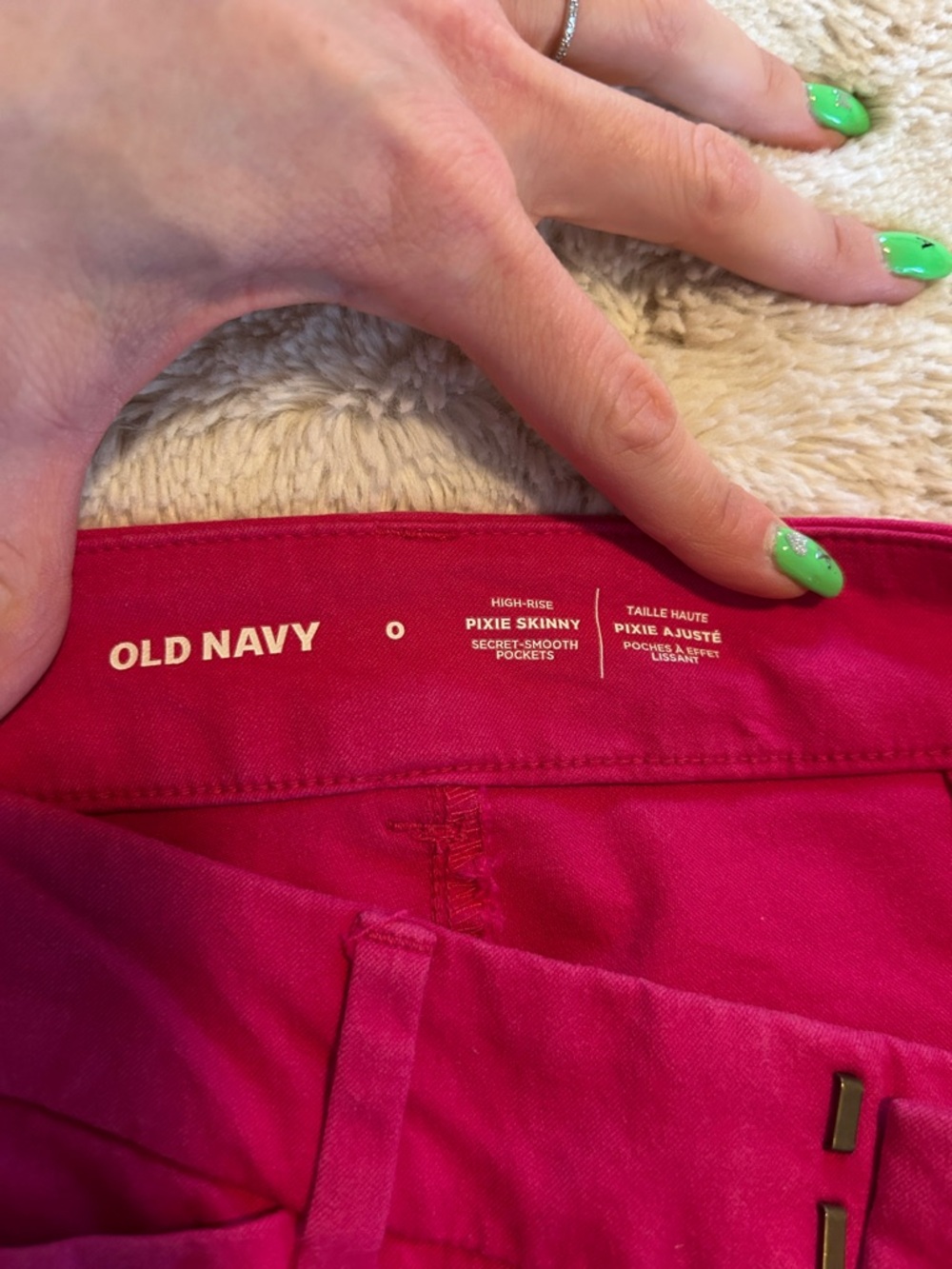 Hot Pink Pixie Ankle Length Pants - Picture 4 of 5